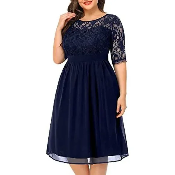 Pinup Fashion Dresses Pinup Fashion Plus Size Navy Dress